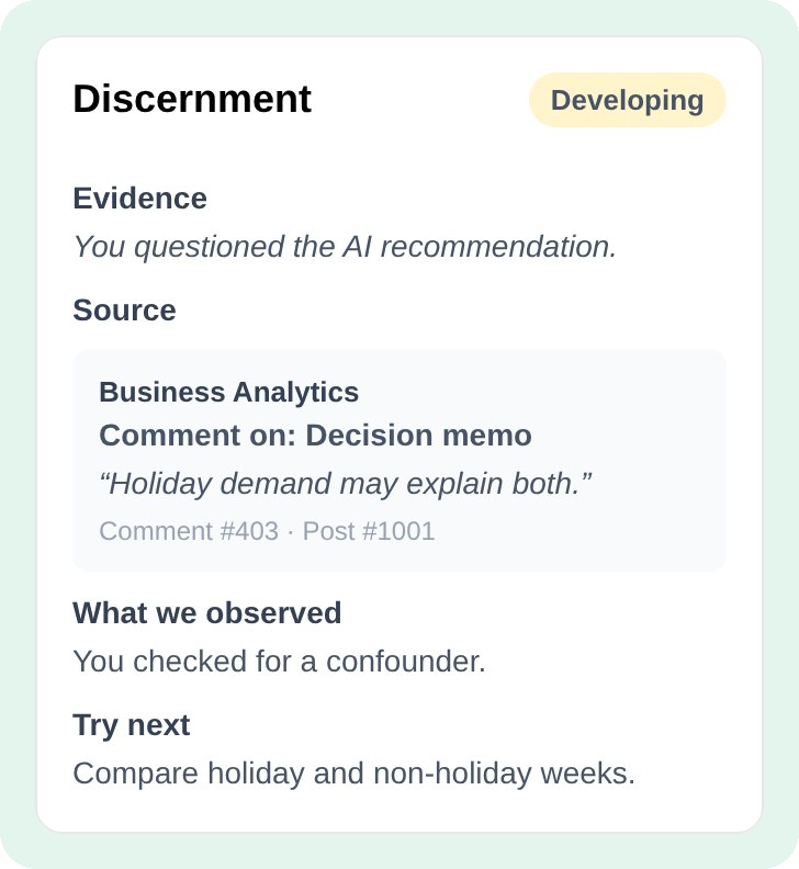 AI fluency coaching example